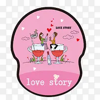 恋爱卡通鼠标垫-空若网 恋爱卡通鼠标垫-空若网