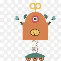 卡通机器人矢量素材-空若网 卡通机器人矢量素材-空若网
