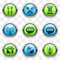 有质感的金属科技按钮-空若网 有质感的金属科技按钮-空若网