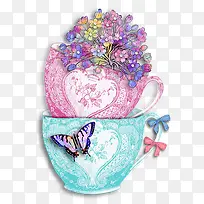 粉蓝色杯子-空若网 粉蓝色杯子-空若网