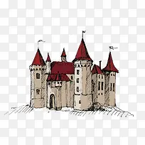 矢量手绘城堡-空若网 矢量手绘城堡-空若网