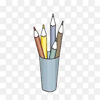 手绘铅笔筒图案-空若网 手绘铅笔筒图案-空若网
