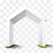 白色卡通房子-空若网 白色卡通房子-空若网