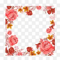 精美花朵边框矢量图-空若网 精美花朵边框矢量图-空若网