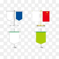 扁平化桌面吊旗矢量图-空若网 扁平化桌面吊旗矢量图-空若网