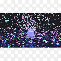 飞舞彩色圆球图片-空若网 飞舞彩色圆球图片-空若网