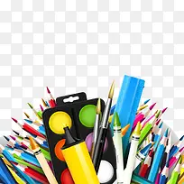 彩色铅笔和调色板-空若网 彩色铅笔和调色板-空若网