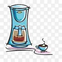 手绘咖啡机图样-空若网 手绘咖啡机图样-空若网