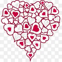 情人节心型堆积成的爱心-空若网 情人节心型堆积成的爱心-空若网