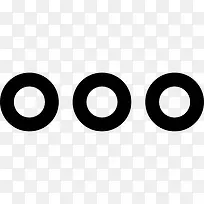 更多的按钮三圆轮廓图标-空若网 更多的按钮三圆轮廓图标-空若网