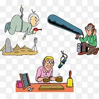 科学家矢量韩国卡通素材-空若网 科学家矢量韩国卡通素材-空若网