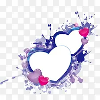 矢量水彩爱心素材-空若网 矢量水彩爱心素材-空若网