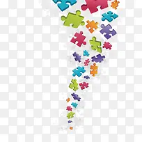 矢量拼图装饰图案-空若网 矢量拼图装饰图案-空若网