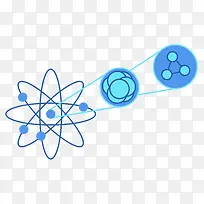 蓝色几何化学科技元素-空若网 蓝色几何化学科技元素-空若网