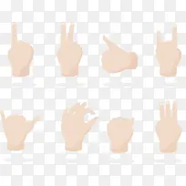 矢量手绘卡通手势-空若网 矢量手绘卡通手势-空若网