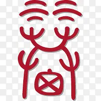 古文创意福字矢量图-空若网 古文创意福字矢量图-空若网