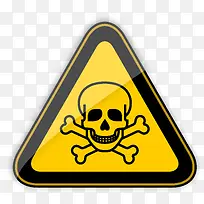 黄标牌上的骷髅头-空若网 黄标牌上的骷髅头-空若网