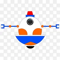 白色蓝色的卡通小飞机-空若网 白色蓝色的卡通小飞机-空若网