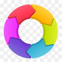 多彩立体圆环矢量图-空若网 多彩立体圆环矢量图-空若网