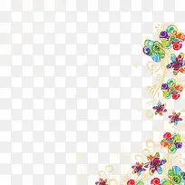 五彩花朵背景矢量素材-空若网 五彩花朵背景矢量素材-空若网