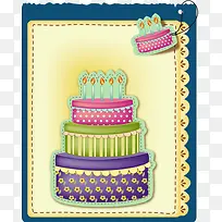 生日蛋糕卡片-空若网 生日蛋糕卡片-空若网