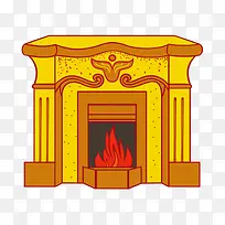 矢量手绘火炉素材-空若网 矢量手绘火炉素材-空若网