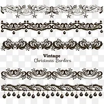 5款圣诞节花边矢量-空若网 5款圣诞节花边矢量-空若网