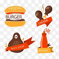 矢量食物标签-空若网 矢量食物标签-空若网