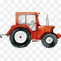 矢量手绘插画拖拉机-空若网 矢量手绘插画拖拉机-空若网