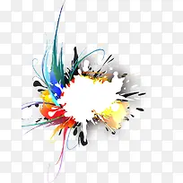 彩色墨迹元素-空若网 彩色墨迹元素-空若网