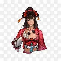 蓝上衣裹胸女子-空若网 蓝上衣裹胸女子-空若网