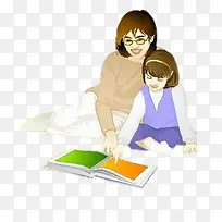 母女一块读书-空若网 母女一块读书-空若网