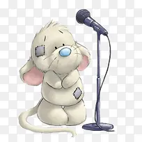 手绘卡通唱歌的老鼠-空若网 手绘卡通唱歌的老鼠-空若网