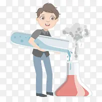 彩色卡通人物科学实验-空若网 彩色卡通人物科学实验-空若网