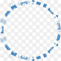 蓝色家具用品卡通电商造型-空若网 蓝色家具用品卡通电商造型-空若网
