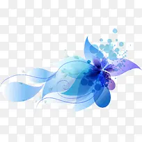 蓝色时尚绚丽花纹-空若网 蓝色时尚绚丽花纹-空若网