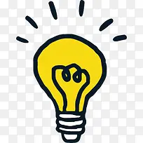 手账手绘灯泡图标-空若网 手账手绘灯泡图标-空若网