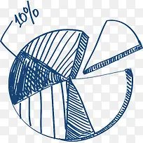 手绘风商务手账饼图-空若网 手绘风商务手账饼图-空若网