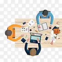 扁平三人办公学习-空若网 扁平三人办公学习-空若网