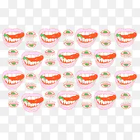 嘴巴眼睛创意背景图案-空若网 嘴巴眼睛创意背景图案-空若网