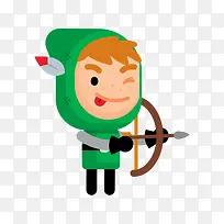 手绘男孩射箭-空若网 手绘男孩射箭-空若网