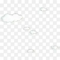 手绘线条白云-空若网 手绘线条白云-空若网