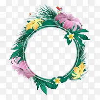 草与花环创意小清新边框-空若网 草与花环创意小清新边框-空若网