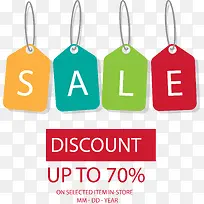 彩色挂饰标签促销海报-空若网 彩色挂饰标签促销海报-空若网