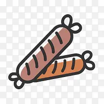 扁平化香肠PNG下载-空若网 扁平化香肠PNG下载-空若网
