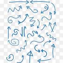 蓝色手绘箭头-空若网 蓝色手绘箭头-空若网