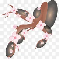 矢量樱花树枝手绘-空若网 矢量樱花树枝手绘-空若网