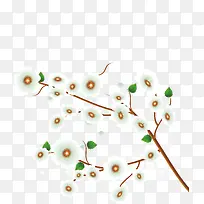 白色樱花树枝手绘精美-空若网 白色樱花树枝手绘精美-空若网