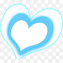 手绘蓝色日记爱心装饰-空若网 手绘蓝色日记爱心装饰-空若网