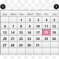 白色日历-空若网 白色日历-空若网